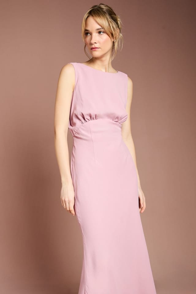 Coast Coast Women's Honoured Sleeveless Cowl Back Maxi Bridesmaid Dress in Antique Rose - 2