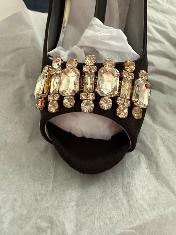 sabatine Women’s Black Sabatine Open Toe Stiletto Heels UK Size 5 EU 38