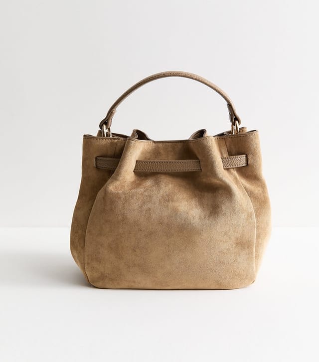 New Look Camel Faux Suede Belted Bucket Bag New Look - 3