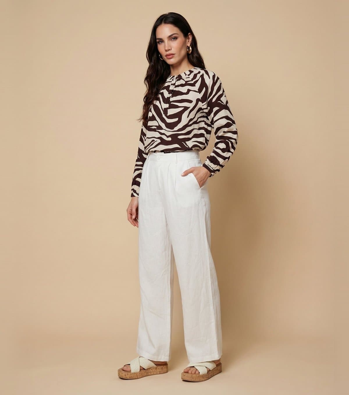 Urban Bliss Women's Brown Zebra Print Shirt Urban Bliss New Look