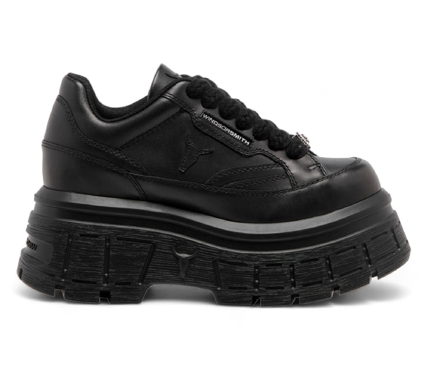 Windsor Smith Windsor Smith Black Leather Chunky Sneakers