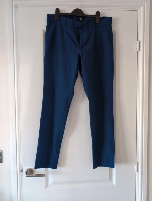 New Look Blue Smart cotton pants