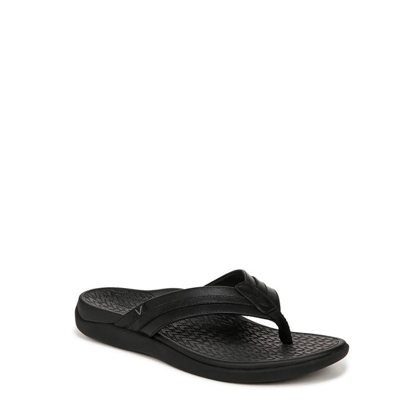 Vionic Vionic Men's Tide II Thong Sandals in Black - 1