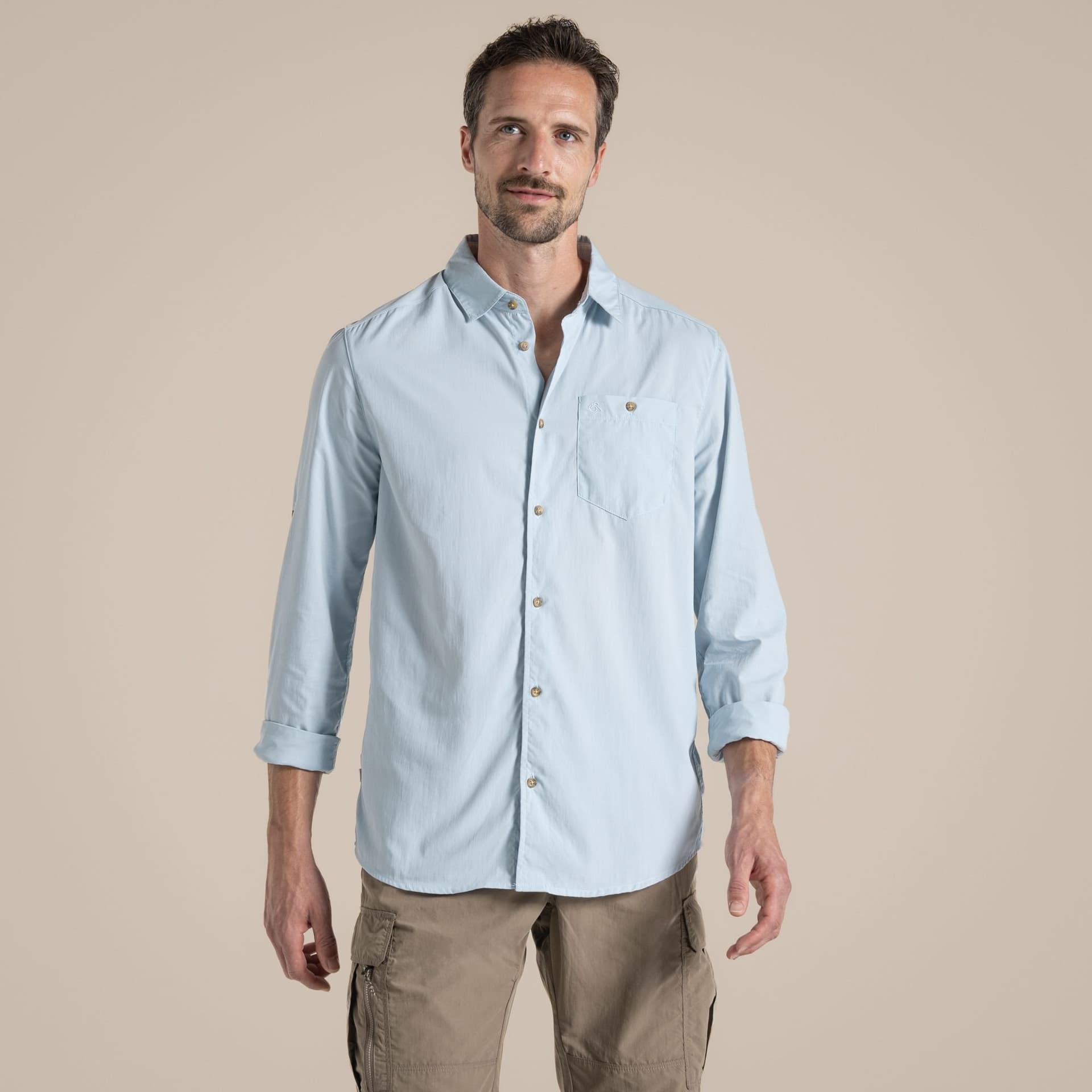 Craghoppers Craghoppers Men's Nosilife Nouro' Long Sleeve Shirt in Blue