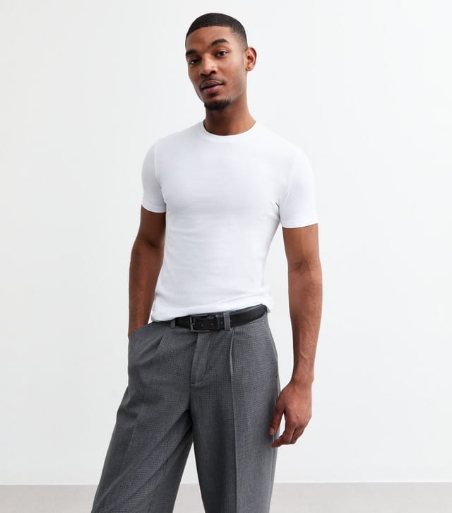 New Look Men's White Muscle Fit T-Shirt New Look - 2