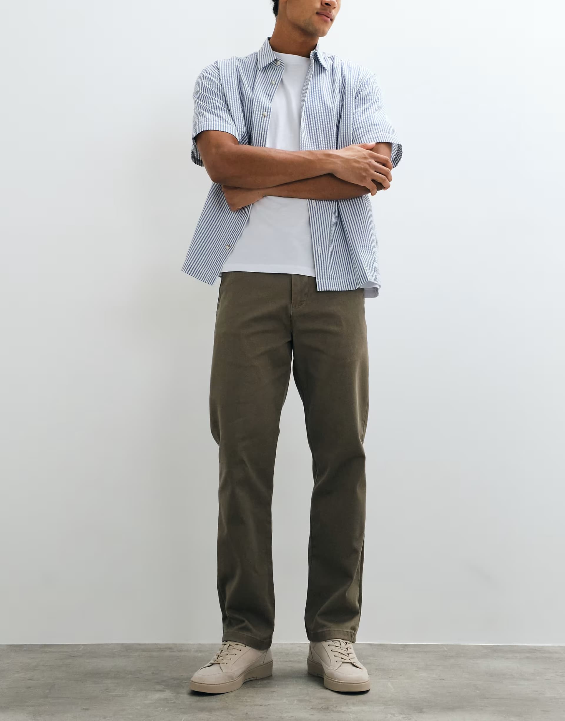 ASOS Selected straight fit trousers in light brown