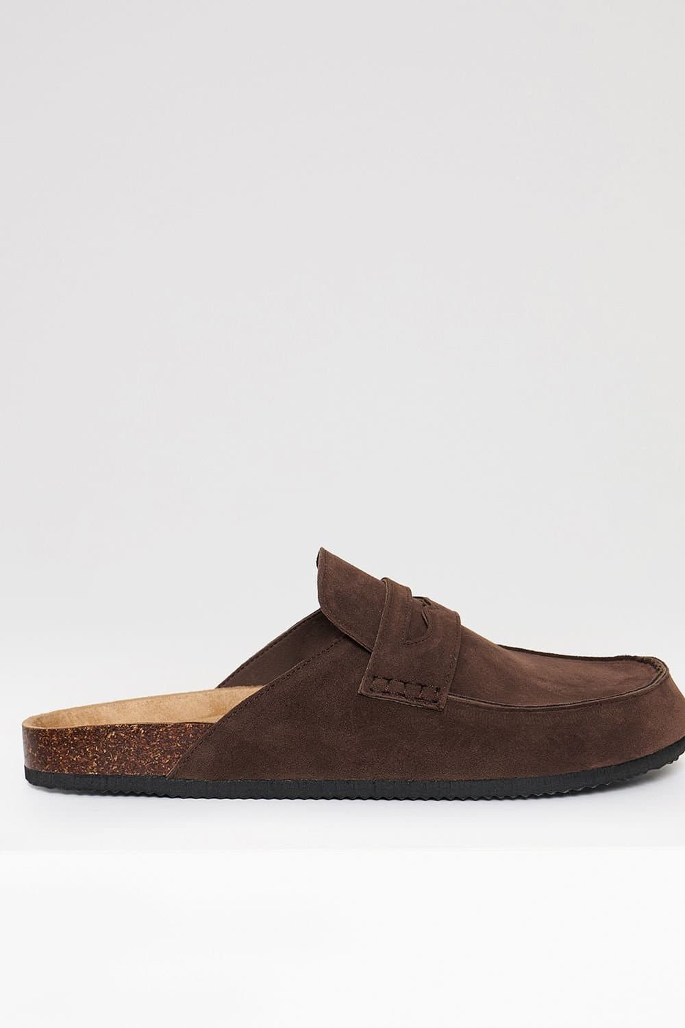 Threadbare Threadbare Men's Faux Suede Penny Loafer Sandals in Brown