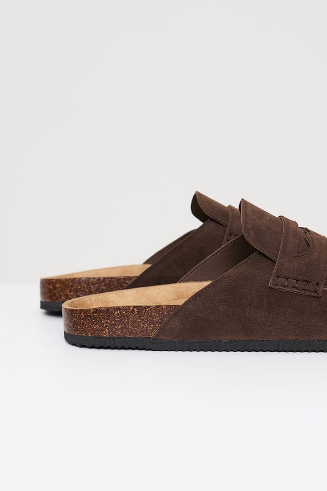 Threadbare Threadbare Men's Faux Suede Penny Loafer Sandals in Brown - 2