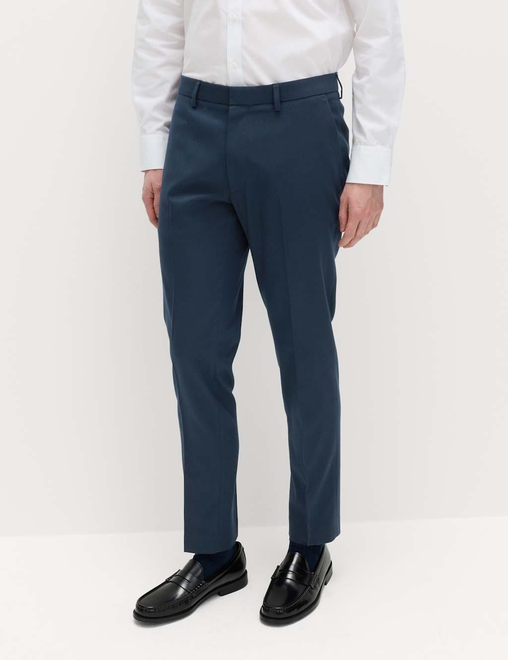 Marks & Spencer M&S Navy Skinny Fit Smart Stretch Trousers