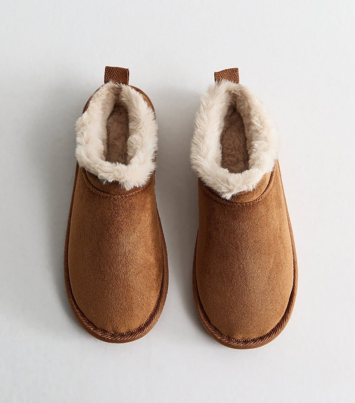 New Look Women's Tan Faux Suede Low Boot Slippers New Look