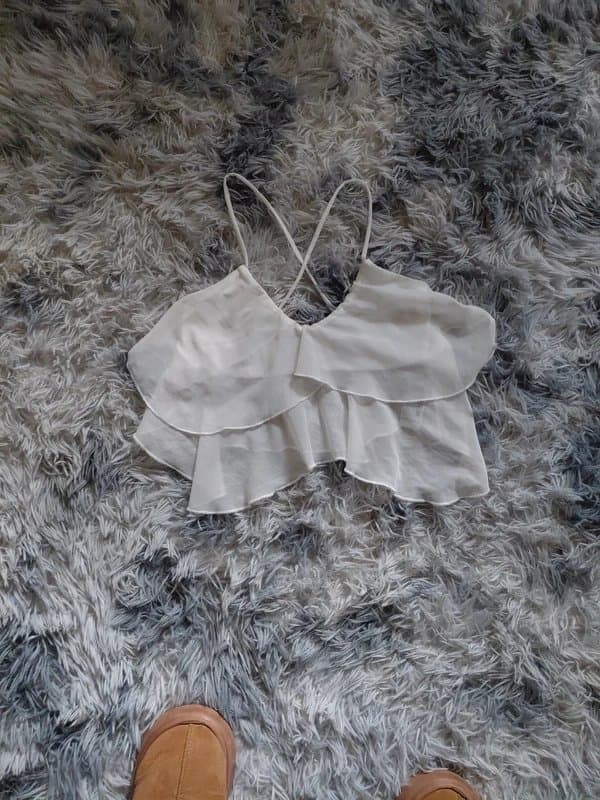 Bershka Strappy chiffon top