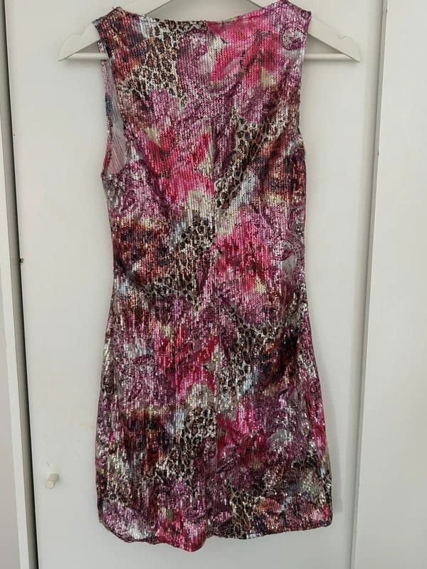 EGO Ego Square Neck Sequin Mini Dress