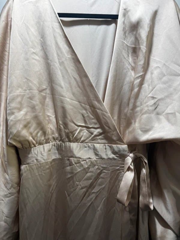 TFNC London TFNC satin wrap maxi dress