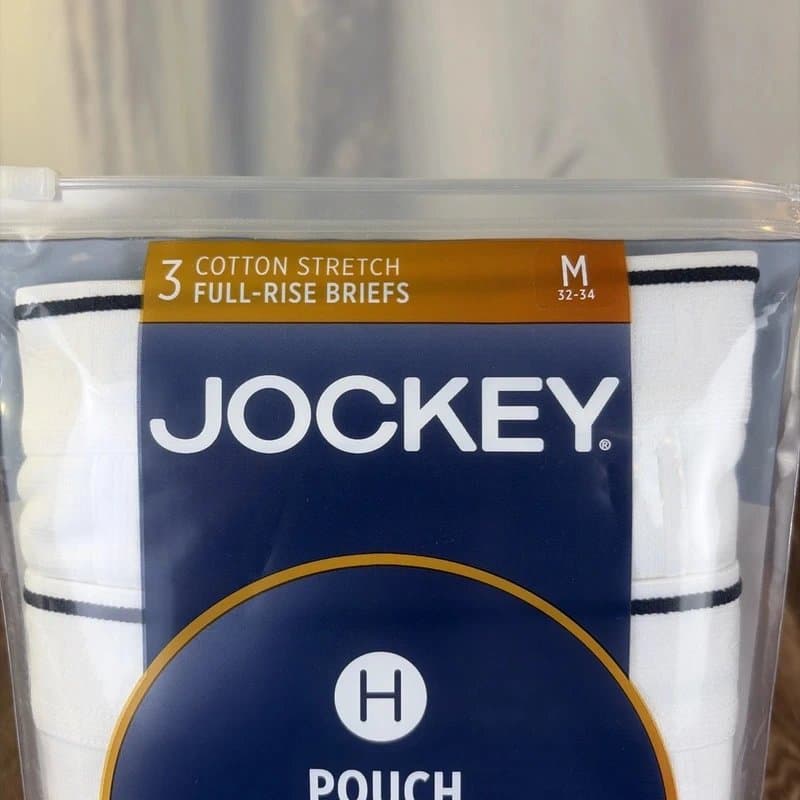 JOCKEY Jockey Pouch H Fly Design 3 Men's Full Rise Briefs M White  Medium 32-34
