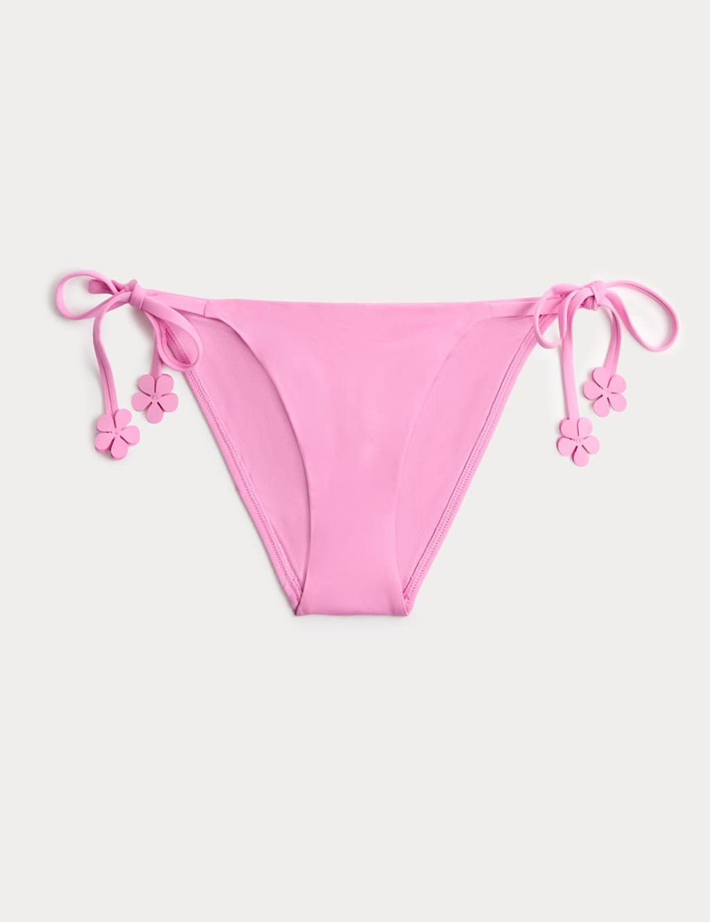 Marks & Spencer M&S Pink Floral Trim Bikini Bottoms
