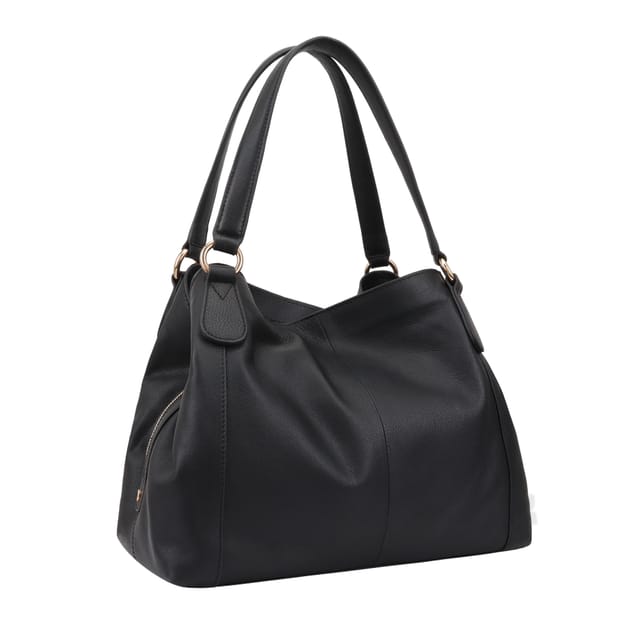 Paul Costelloe Paul Costelloe Women's Sophie Leather Shoulder Bag in Black - 2