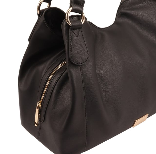 Paul Costelloe Paul Costelloe Women's Sophie Leather Shoulder Bag in Black - 3