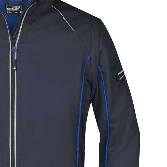 James and Nicholson James and Nicholson Women's Zip-Off Soft Shell Jacket in Dark Navy - 2