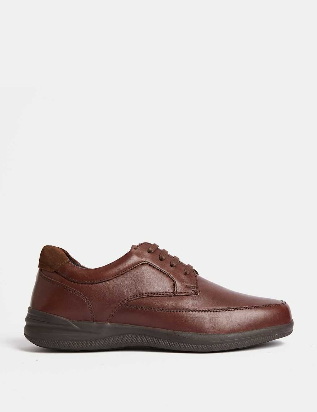 Marks & Spencer M&S Wide Fit Leather Apron Shoes Brown