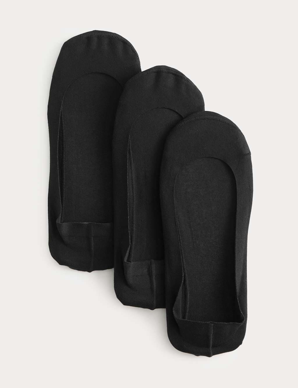 Marks & Spencer M&S 3pk Cotton Rich Low Cut Footsies Black