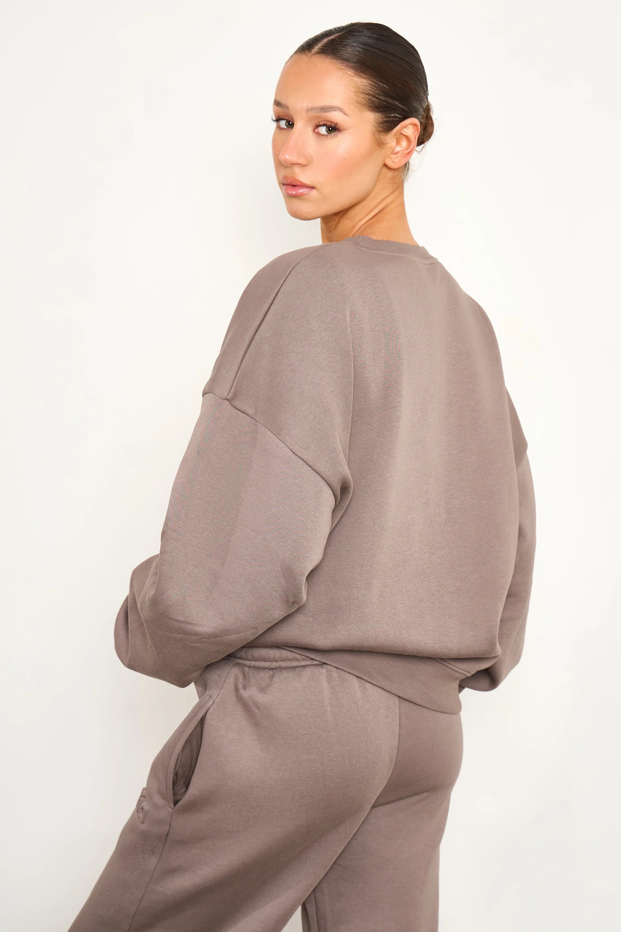 Kaiia Kaiia Studio Embossed Oversized Sweatshirt Storm Grey - 2