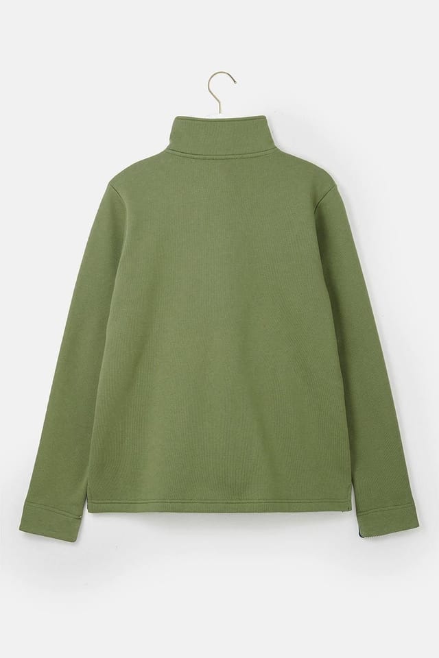 Lighthouse Clothing Lighthouse Clothing Women's Shore Sweatshirt Cotton Funnel Neck Jersey in Olive - 3