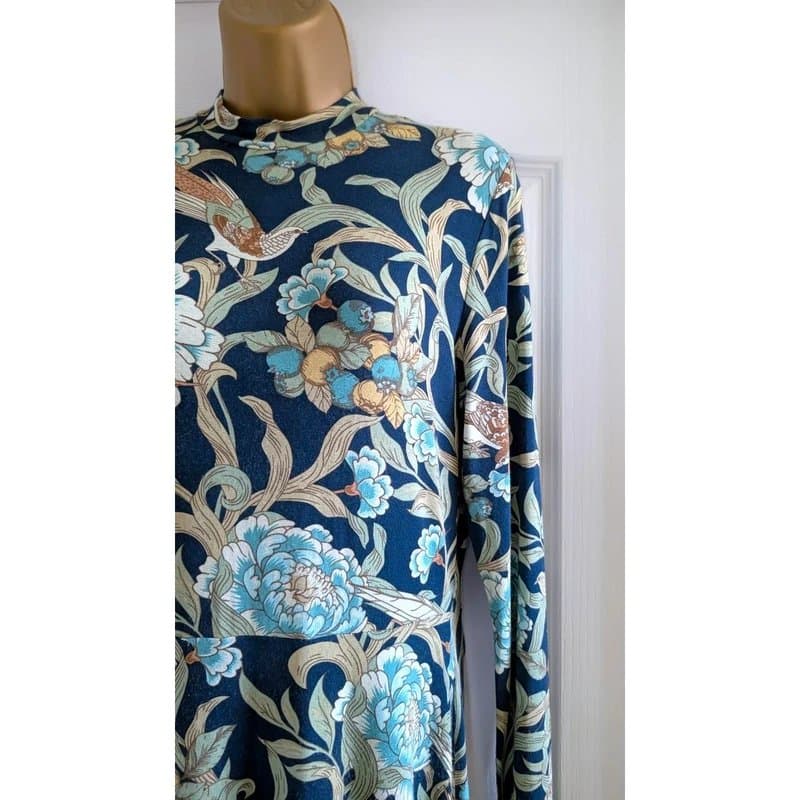 Joe Browns Joe Browns Multicolour Floral Jersey Midi Skater Dress Long Sleeves Size 10