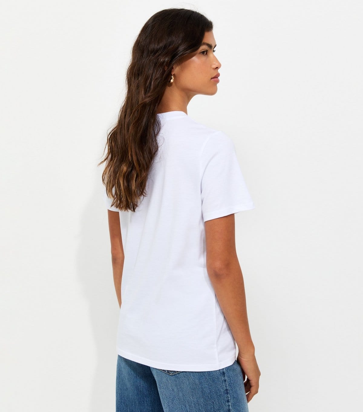 New Look Women's White Cotton Cherry Print Crew Neck T-Shirt New Look - 4