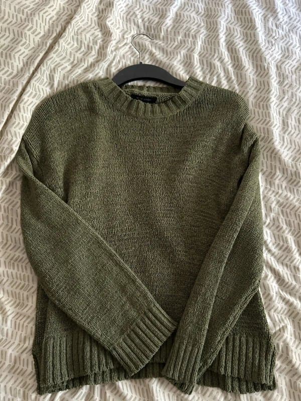 New Look Knitted jumper khaki green jumper