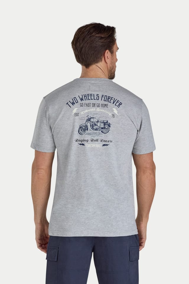 raging bull Raging Bull Men's Go Fast T-Shirt in Grey - 2