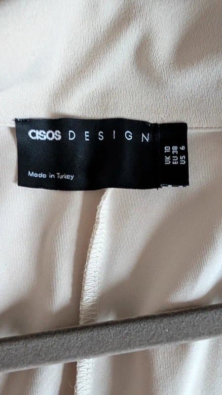 ASOS Design Cream Tie Waist Blazer Size 10 New