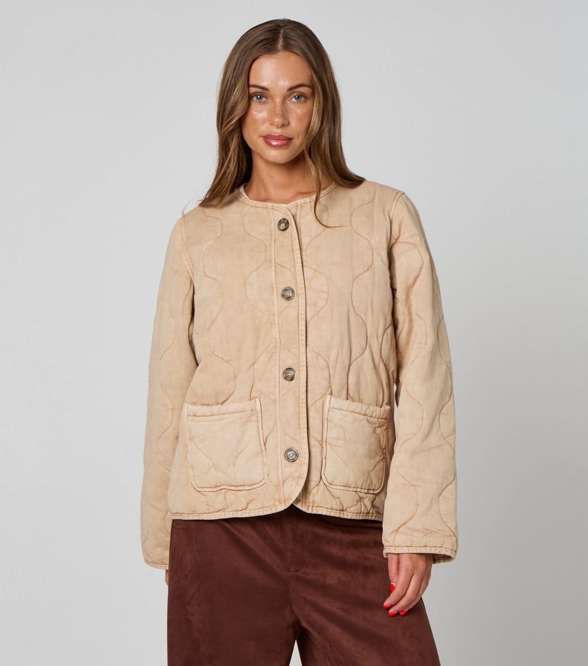 Urban Bliss Stone Washed Quilted Jacket