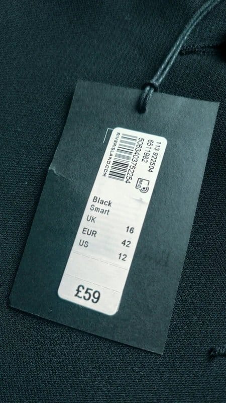 River Island Black Smart Blazer Size 16