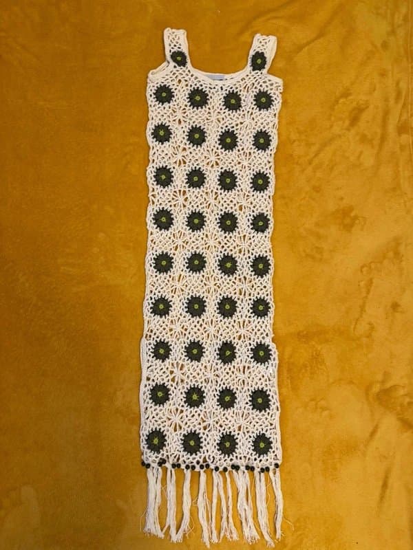 Reclaimed Vintage Reclaimed Vintage crochet midi dress with flowers