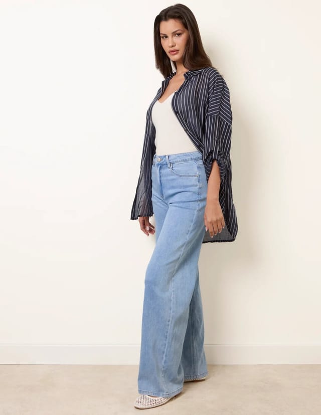 Blue Vanilla Light Weight Stretch Flared Jeans - 2
