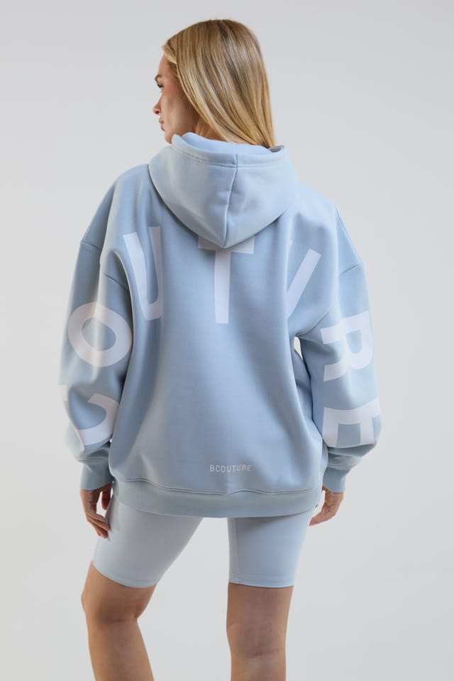 BCouture BCouture Women's Cycling Shorts, Hoodie & T-Shirt Set in Light Blue - 2