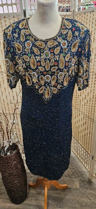Sténay Sténay Rare Vintage beaded sequin occasions dress size 10