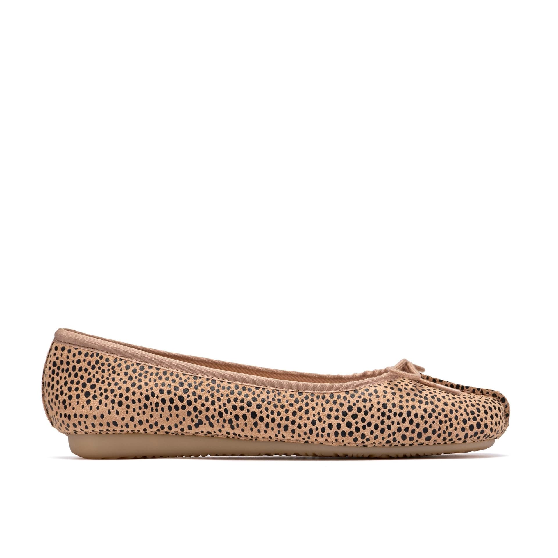 Clarks Clarks Women's Freckle Ice Animal Print Slip Ons, Ballet Pumps in Brown