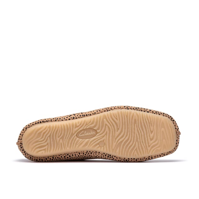 Clarks Clarks Women's Freckle Ice Animal Print Slip Ons, Ballet Pumps in Brown - 3