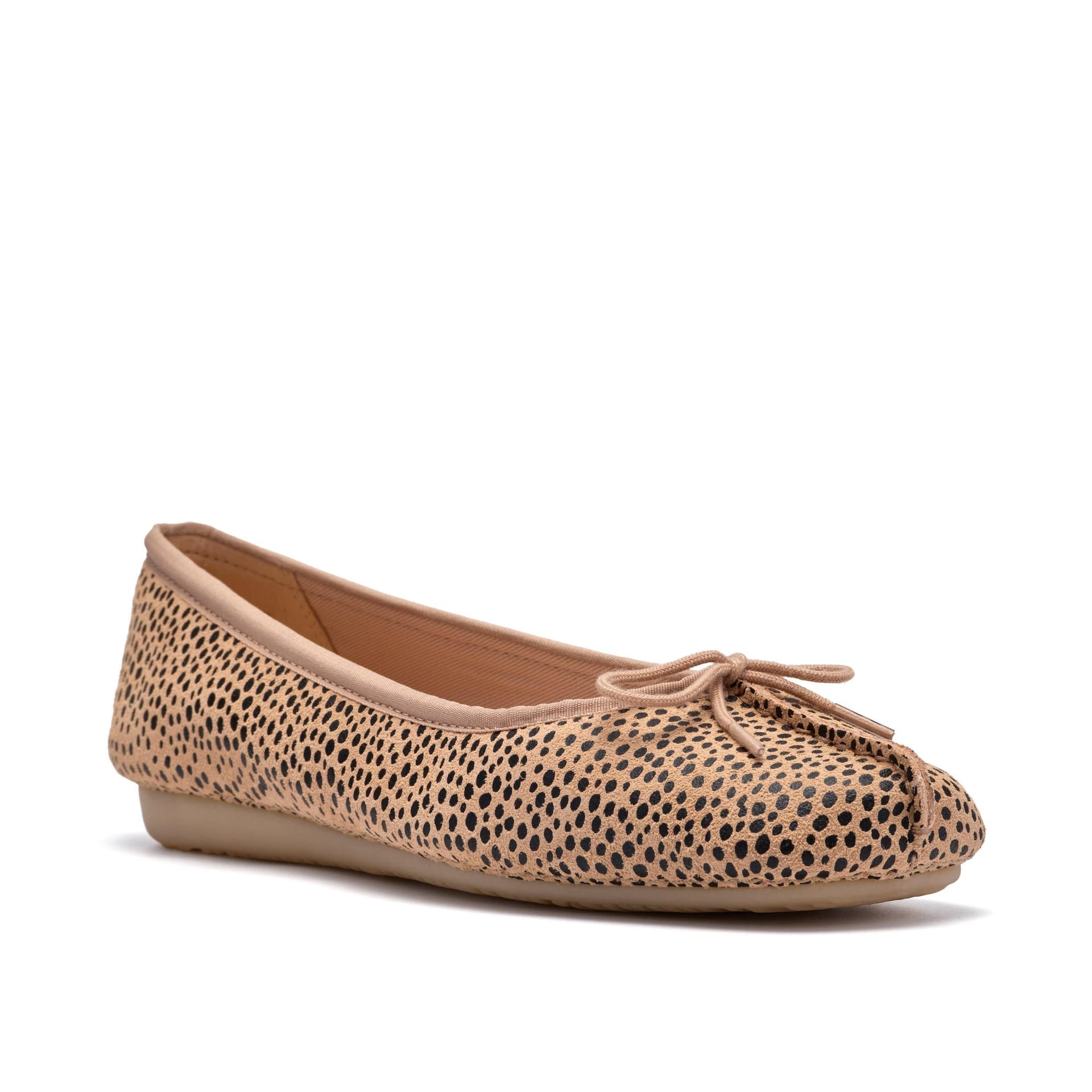 Clarks Clarks Women's Freckle Ice Animal Print Slip Ons, Ballet Pumps in Brown - 4