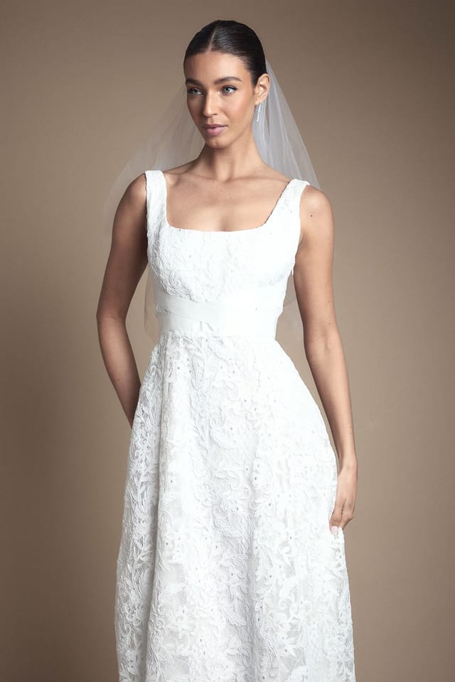 Coast Coast Women's Lace Wrap Detail Wedding Dress in Ivory - 2
