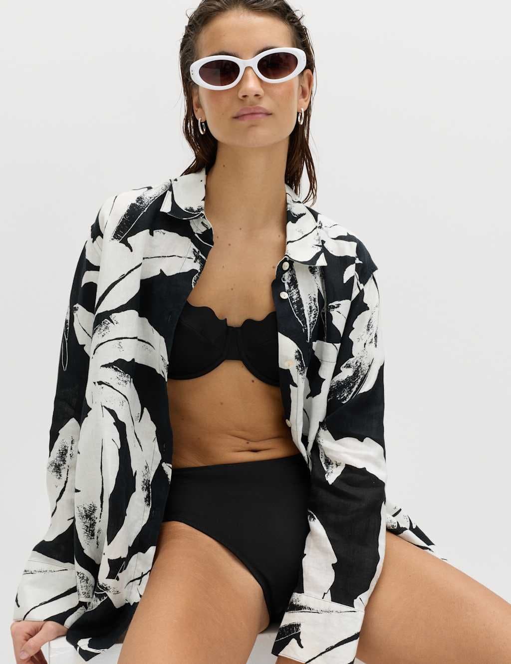 Marks & Spencer M&S Sculpt High Waisted Bikini Bottoms Black