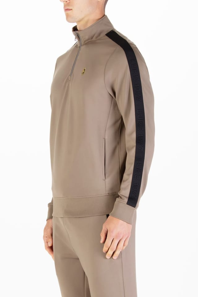 Luke 1977 Luke 1977 Men's Tttqr Quarter Zip Sweatshirt in Brown - 3
