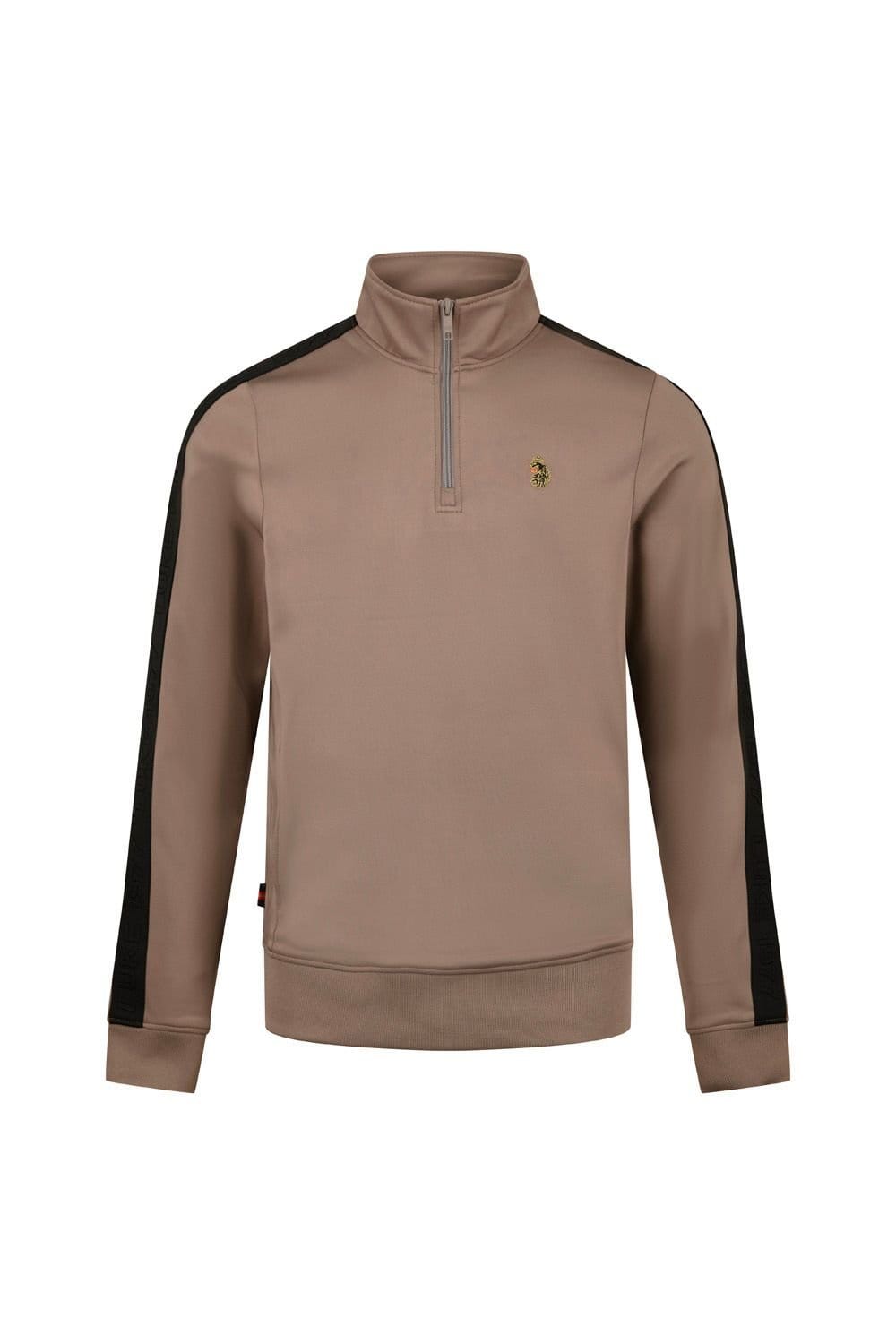 Luke 1977 Luke 1977 Men's Tttqr Quarter Zip Sweatshirt in Brown - 4