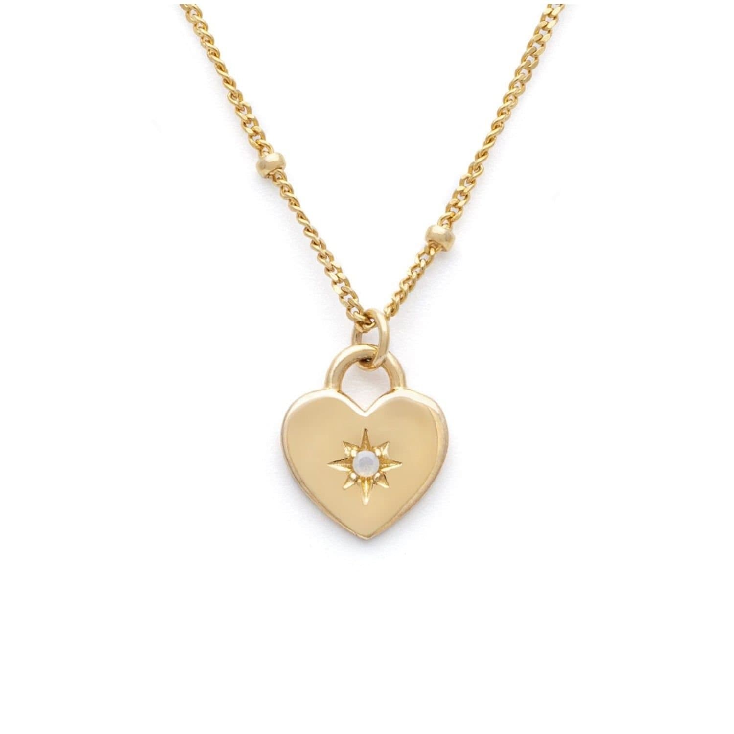 Gold Trip Gold Trip Women's Starburst Heart Pendant in Gold