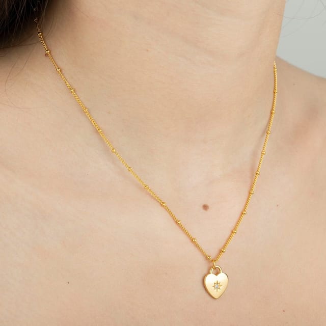 Gold Trip Gold Trip Women's Starburst Heart Pendant in Gold - 2
