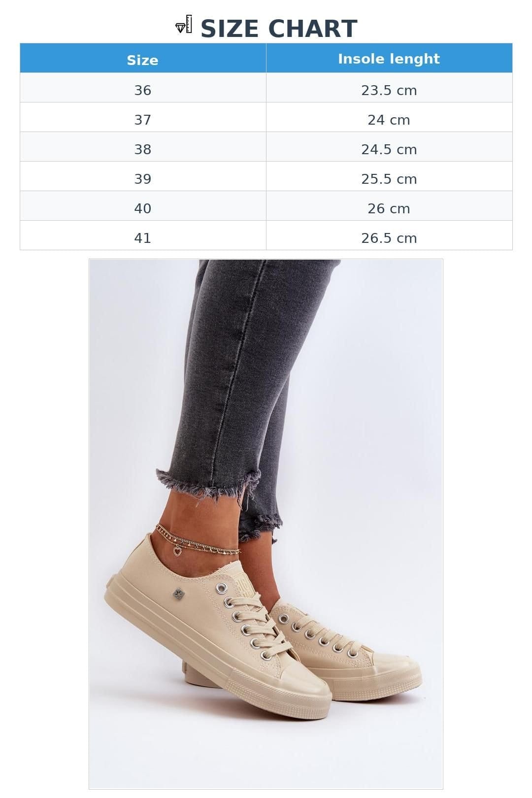 Love Lace Love Lace Women's Minimalist Smooth Textile Sneakers on Rubber Sole Comfort in Beige - 4