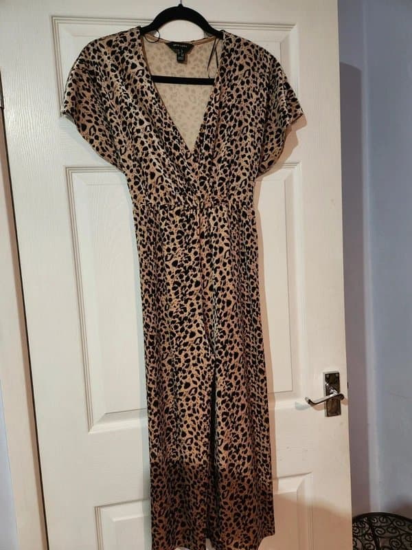New Look Velvet leopard print jumpsuit