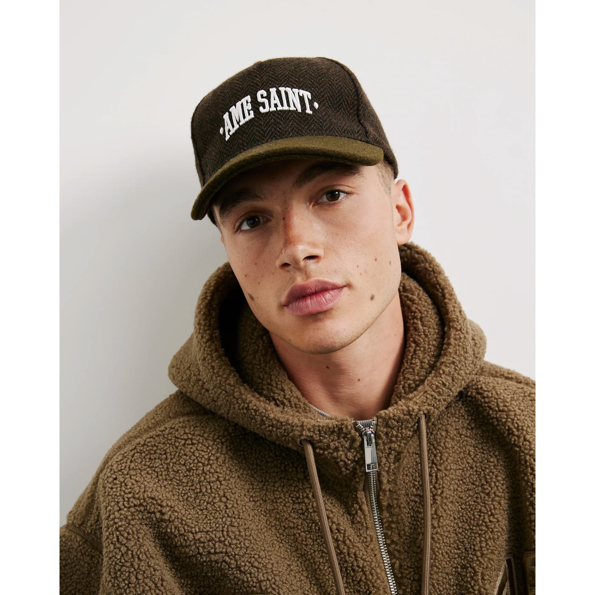 River Island Mens River Island Khaki Ame Saint Herringbone Cap