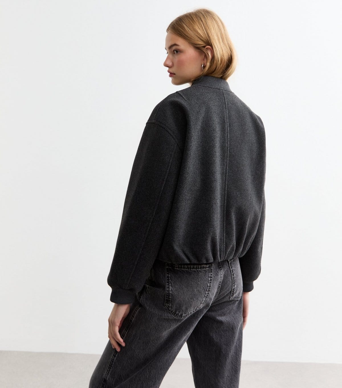 New Look Women's Grey Brushed Bomber Jacket New Look - 4